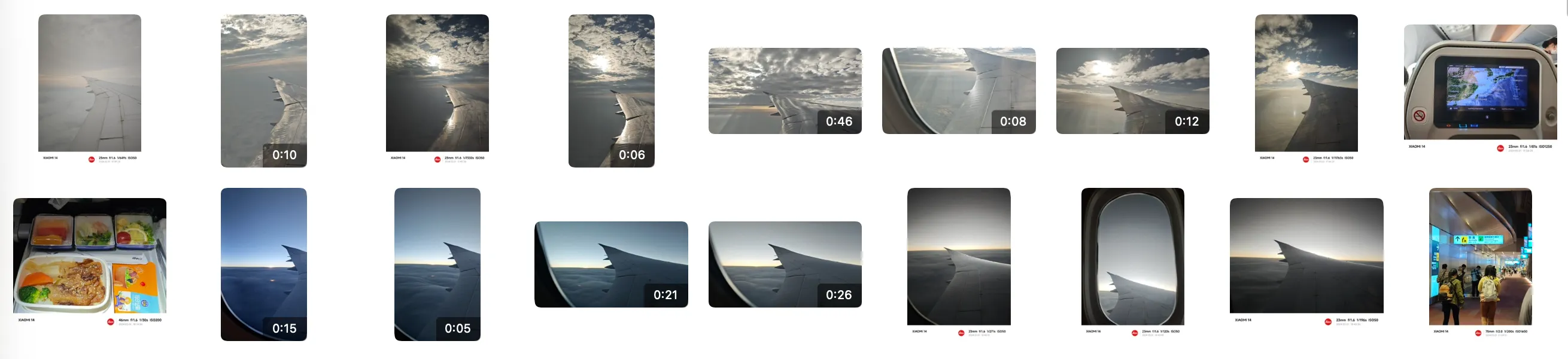 第一次坐飞机，拍了很多飞机照片哈哈