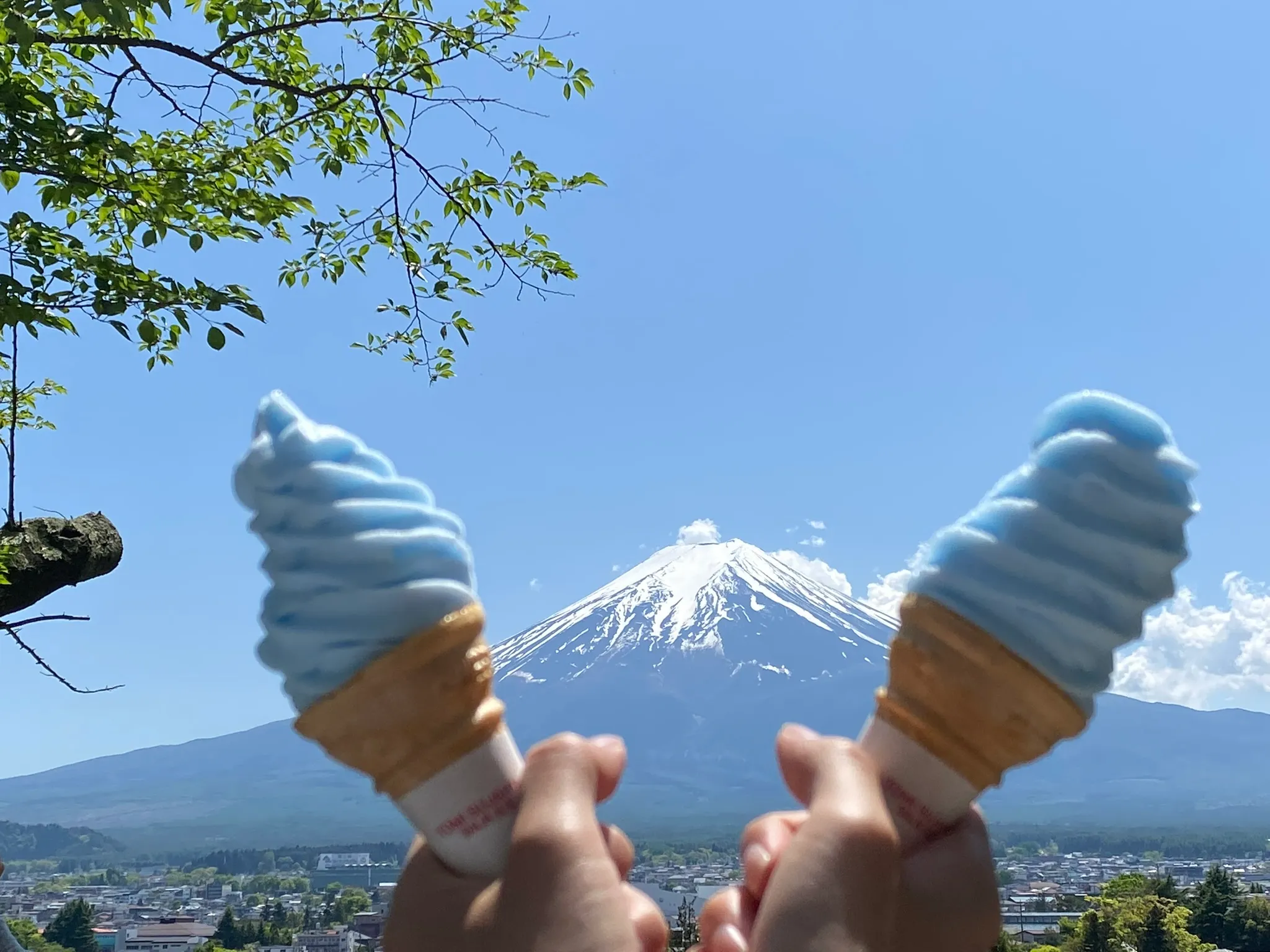 富士山与冰淇淋